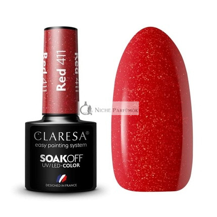 Claresa 411 Rot UV Nagellack, 5ml