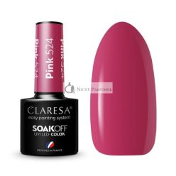   Claresa UV LED Körömlakk Kollekció Hibrid Manikűr Leoldható - 5ml Rózsaszín Szín No. 524