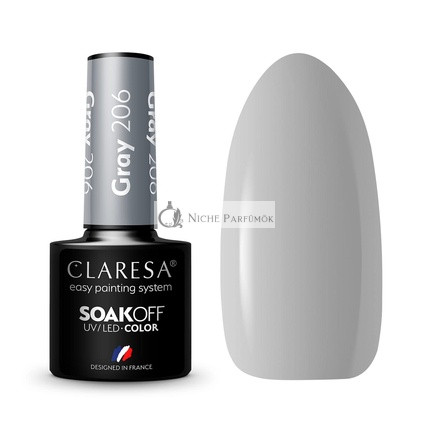 Claresa UV LED Nagellack Kollektion Hybrid Maniküre Soak Off Graue Farbe 5ml