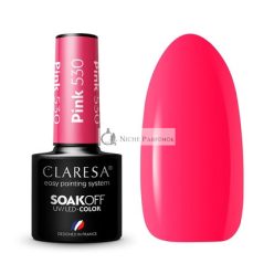   Claresa UV LED Körömlakk Kollekció Hibrid Manikűr Leoldható - 5ml Rózsaszín Szín No. 530
