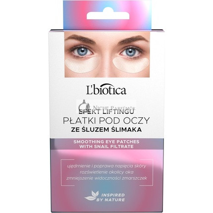 L'Biotica Augenpads Schneckenschleim Anti-Aging 2 Pads - Packung mit 3