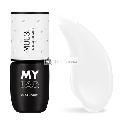 MYLAQ UV Nagellack - Klassisches Weiß, 5 ml