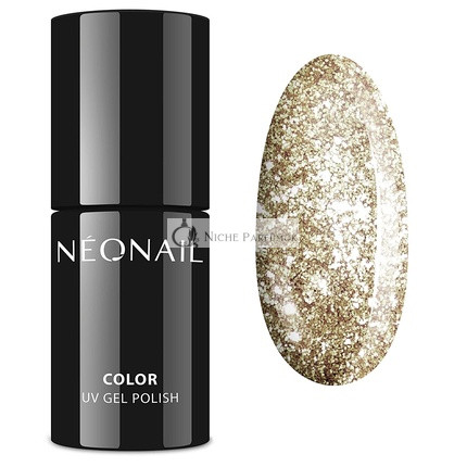 NÉONAIL Sparkling Kiss Gold Glitter Hybrid-Nagellack, 7.2ml