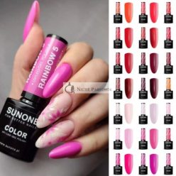   Sunone Soak Off Hybrid UV LED Flexy Gel Manikűr Pedikűr Körmök Színek 5ml