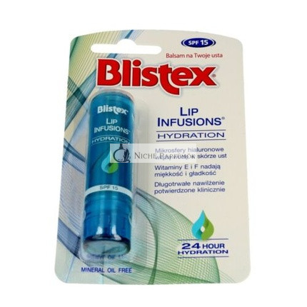 Blistex Lip Infusions Hidratáló Ajakbalzsam SPF15, 3.7 g