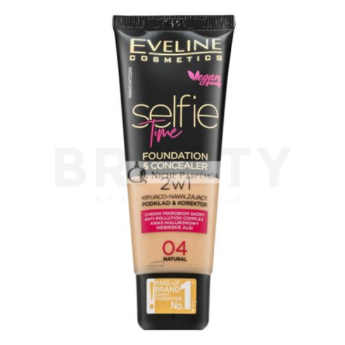 Eveline Selfie Time 2in1 Foundation & Concealer langanhaltendes Make-up 2in1 04 Natural 30 ml