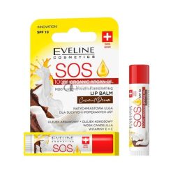   Eveline Cosmetics S.O.S. Feuchtigkeitsspendender und regenerierender Lippenbalsam mit Kokos