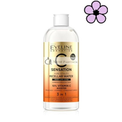 Eveline C Sensation Pure Vitality Mizellenwasser, 400ml für Mischhaut/Fettige Haut