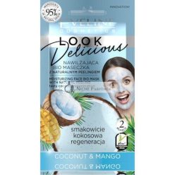   Eveline Look Delicious Kókusz & Mangó Hidratáló Arcpakolás Hámlasztó Illattal