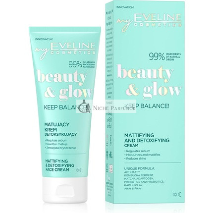 EVELINE Beauty & Glow Keep Balance! Mattító Detoxifikáló Krém, 75ml