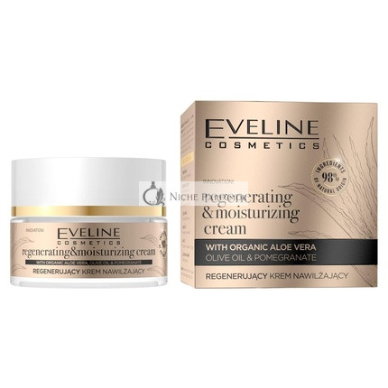 Eveline Cosmetics Organikus Arany Regeneráló Hidratáló Krém, 50ml