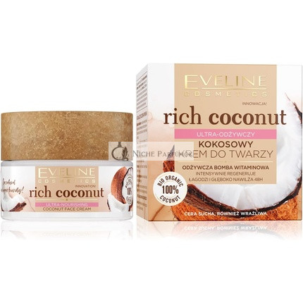 Eveline Cosmetics Gazdag Kókusz Ultra Tápláló Arckrém Száraz Érzékeny Bőrre 50ml