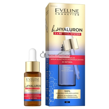 EVELINE COSMETICS Biohyaluron 3x Retinol System Multi-Reparatur Gesichtsserum Anti-Aging 18ml