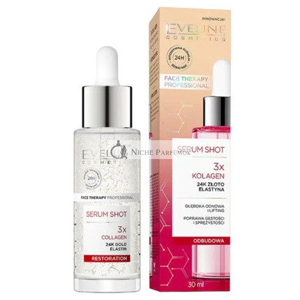 Eveline Arc Terápiás Shot Újraépítő Szérum 3X Kollagén, 24K Arany, Elasztin