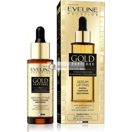 Eveline Gold Peptide 3in1 Gesichtsserum Lifting Faltenreduzierung Vitamin C, 30ml