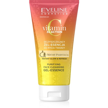 Eveline Vitamin C 3x Wirkung Sofortige Ausstrahlung Reinigungs-Gel Essenz Gesichtswäsche 150ml