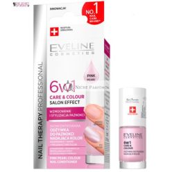   Eveline 6 az 1-ben Ápolás és Szín Rózsaszín Gyöngy Körömlakk Kondicionáló, 5ml