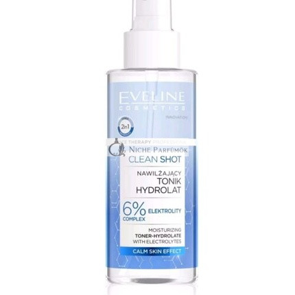 Eveline Clean Shot Hidratáló Tonik Hidrolátum 6% Elektrolit Spray