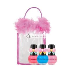   TUTU_SET Levehető Körömlakk Készlet Kozmetikai Táskával 14 3x5ml