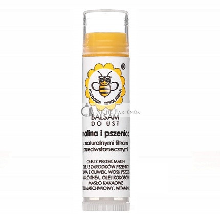 Mézes Szappan Házajának Ajakbalzsam Természetes SPF Szűrőkkel Málna és Búza, 45ml