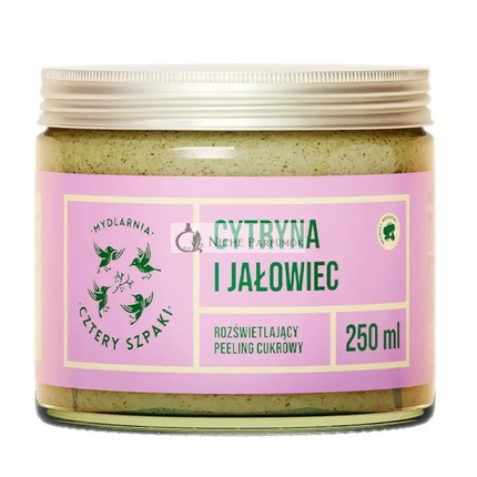 Mydlarnia Cztery Szpaki Aufhellendes Zuckerscrub mit Zitrone und Wacholder 250ml