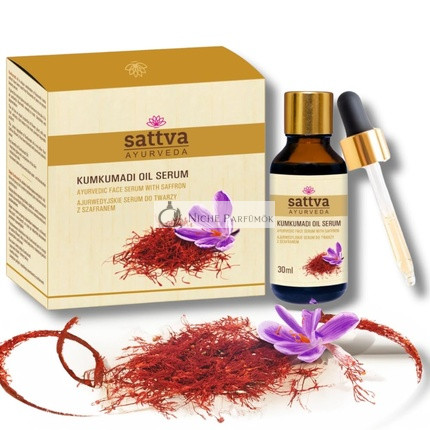 Sattva Kumkumadi Ölserum Gesichts- Anti-Aging-Öl mit Safran für strahlende Haut und gegen Pigmentflecken 30ml
