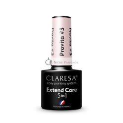   Claresa Extend UV Körömlakk Alap 5in1 Manikűr Pedikűr Hibrid Lakk Alap 5ml Rózsaszín 03