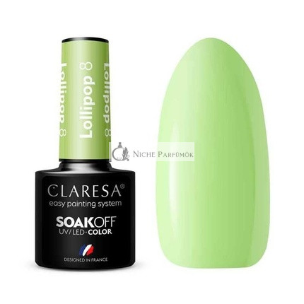 Claresa Lollipop UV Nagellack 5ml - Packung mit 8