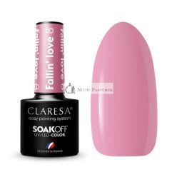   Claresa UV LED Körömlakk Gyűjtemény Hybrid Manikúra Leoldható Körömlakk Rózsaszín No 8 Fallin Love 5ml