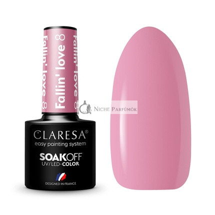 Claresa UV LED Nagellack Kollektion Hybrid Maniküre Soak Off Nagellack Farbe Pink Nr. 8 Fallin Love 5ml
