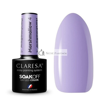 Claresa Marshmallow UV Nagellack, 5 ml - 4 Stück