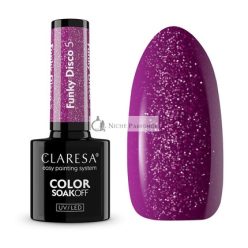 Claresa Soak Off UV LED Funky Disco Hibrid Körömlakk, 5g