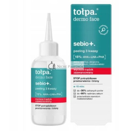 Tolpa 50 ml Sebio+ Peeling Maske für das Gesicht mit 3 Säuren