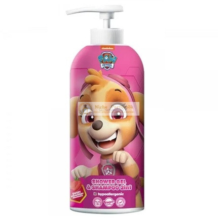 Psi Patrol 2 az 1-ben mosó gél és sampon, eper, 1000ml