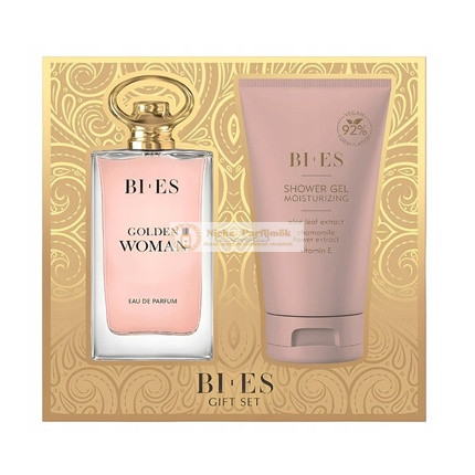 Bi-Es Golden Woman Eau De Parfum Geschenkset - 90ml Eau De Parfum & 150ml Duschgel