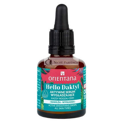 Orientana Glättendes Gesichtsserum Hello Dactyl Datteln Extrakt Natürliche Vegane Leichte Milchemulsion Reduziert Falten & Verbessert die Festigkeit für alle Hauttypen, 30ml