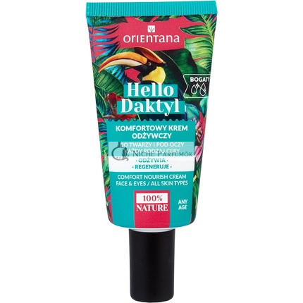 Orientana Természetes Tápláló Arckrém Hello Dactyl Dátum Kivonattal, Vegán, Gazdag Textúra, 40ml