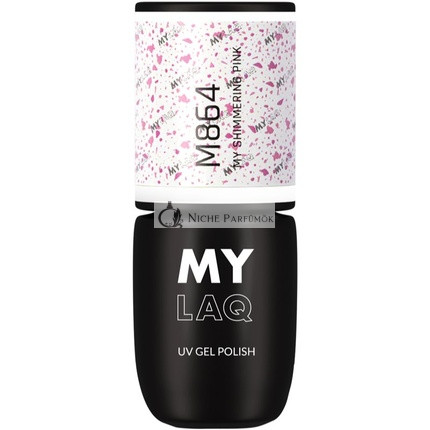 MYLAQ UV Gél Lakk - Csillogó Rózsaszín, 5 ml