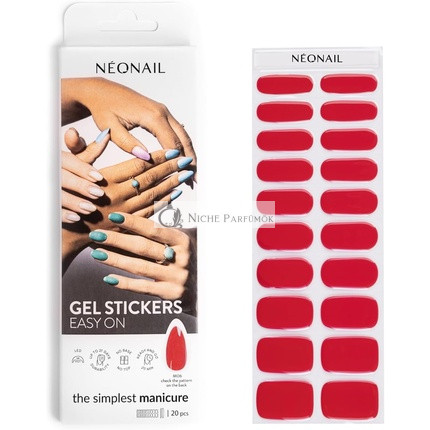 NEONAIL UV Gel Aufkleber Easy On M06 Rot 15 Muster Nagelaufkleber Gel-Nagellack Streifen Dekorationsnagelaufkleber