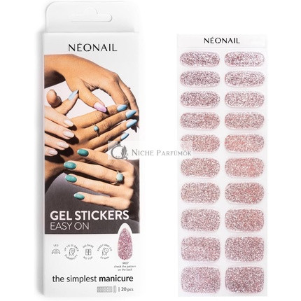 NEONAIL UV Gel Aufkleber Easy On M07 Pink 15 Muster Nagelaufkleber, Nagellackstreifen, Gel-Nagelaufkleber, Fuß- und Handnagelaufkleber, Nageldekoration