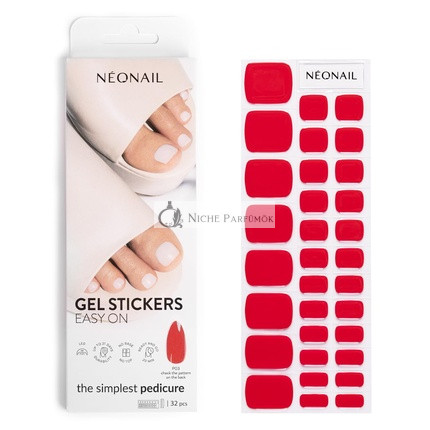 NEONAIL UV Gel Aufkleber Einfache Anwendung P03 Rot 15 Muster Nagelaufkleber Gel-Nagelaufkleber Fuß- und Handnagel-Dekoration