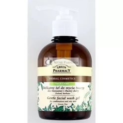   Green Pharmacy Sanfte Gesichtswaschgel für Misch- und fettige Haut, Grüner Tee, 300 g