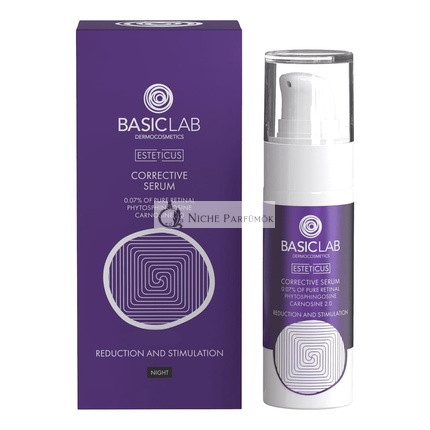 BasicLab Dermokosmetik Korrektives Gesichtsserum mit Retinol 15ml Anti-Aging Anti-Akne Nachtverjüngung