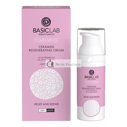 BasicLab Ceramid Regeneráló Nappali és Éjszakai Krém, 50ml - Nőknek és Férfiaknak - Hidratál és Nyugtat