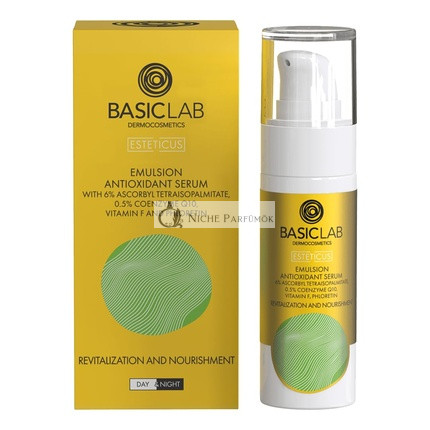 BasicLab Emulsion Gesichtsserum mit Vitamin C, 30ml, für trockene und Mischhaut