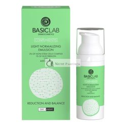   BasicLab Dermokozmetikai Könnyű Normalizáló Emulzió Zsíros és Vegyes Bőrre, 50ml
