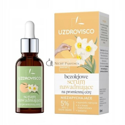UZDROVISCO Olajmentes Hidratáló Szérum Ragyogó Bőrért, 30ml
