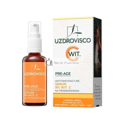 UZDROVISCO Pre-Age Antioxidáns Szérum 9% C-vitaminnal, 30ml