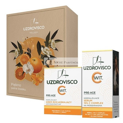 Uzdroviscoset Pre-Age Világosító Arckrém 50ml és Normalizáló Arcszérum 30ml
