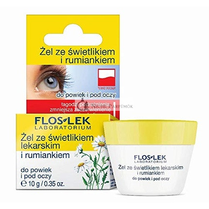 Flosslek Augenlid- und Unter-Augen-Gel mit Augentrost und Kamille 10g